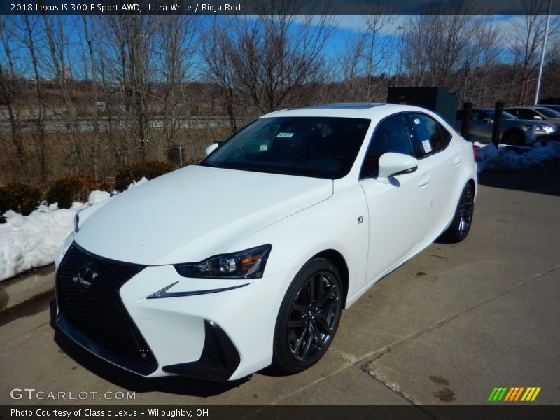 Ultra White / Rioja Red 2018 Lexus IS 300 F Sport AWD
