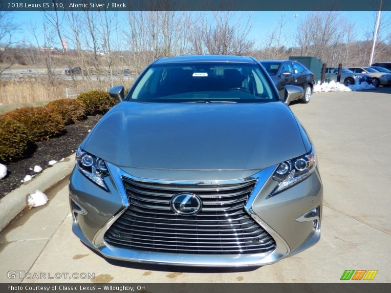 Atomic Silver / Black 2018 Lexus ES 350