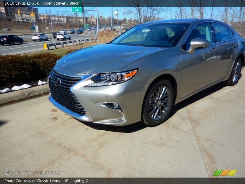 Atomic Silver / Black 2018 Lexus ES 350