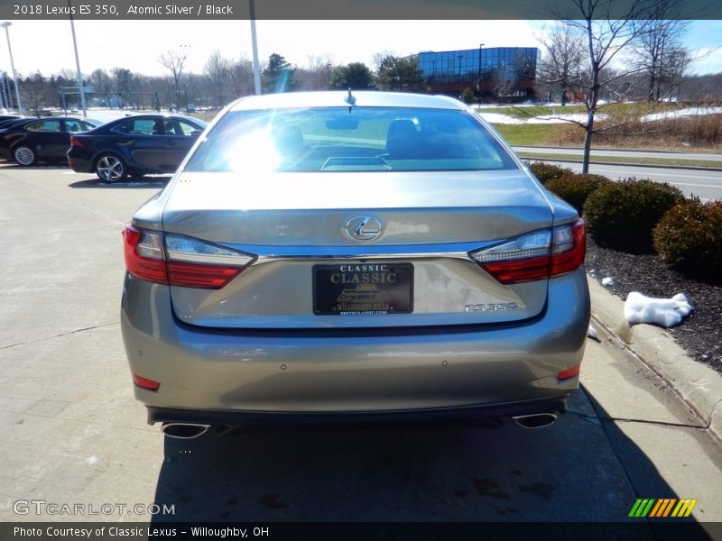 Atomic Silver / Black 2018 Lexus ES 350