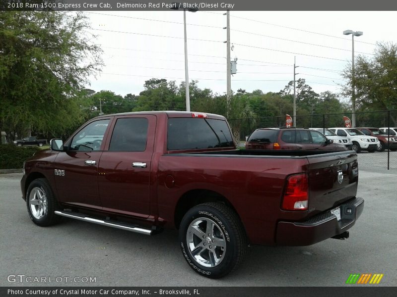 Delmonico Red Pearl / Black/Diesel Gray 2018 Ram 1500 Express Crew Cab
