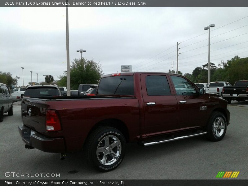 Delmonico Red Pearl / Black/Diesel Gray 2018 Ram 1500 Express Crew Cab