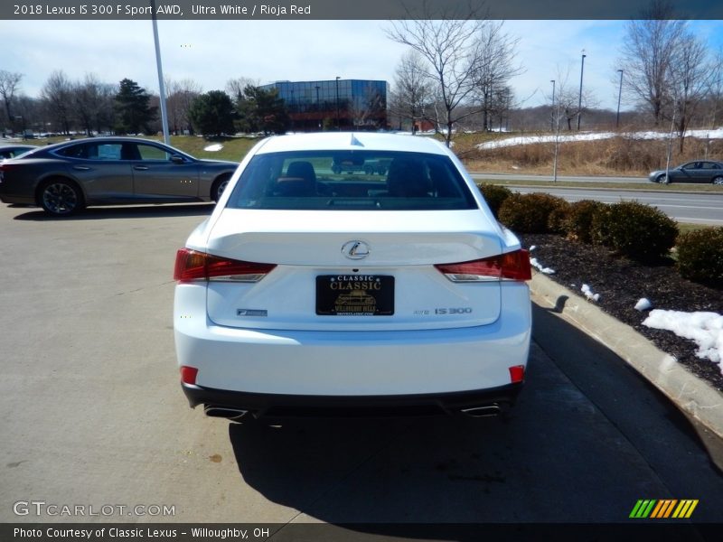 Ultra White / Rioja Red 2018 Lexus IS 300 F Sport AWD