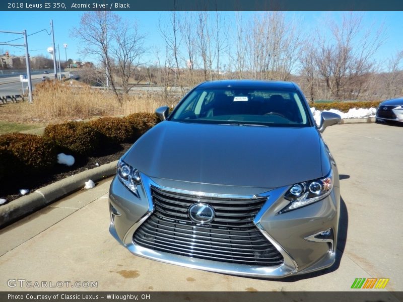 Atomic Silver / Black 2018 Lexus ES 350