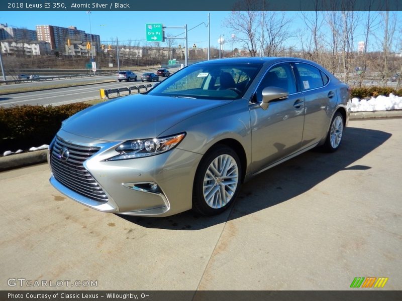 Atomic Silver / Black 2018 Lexus ES 350