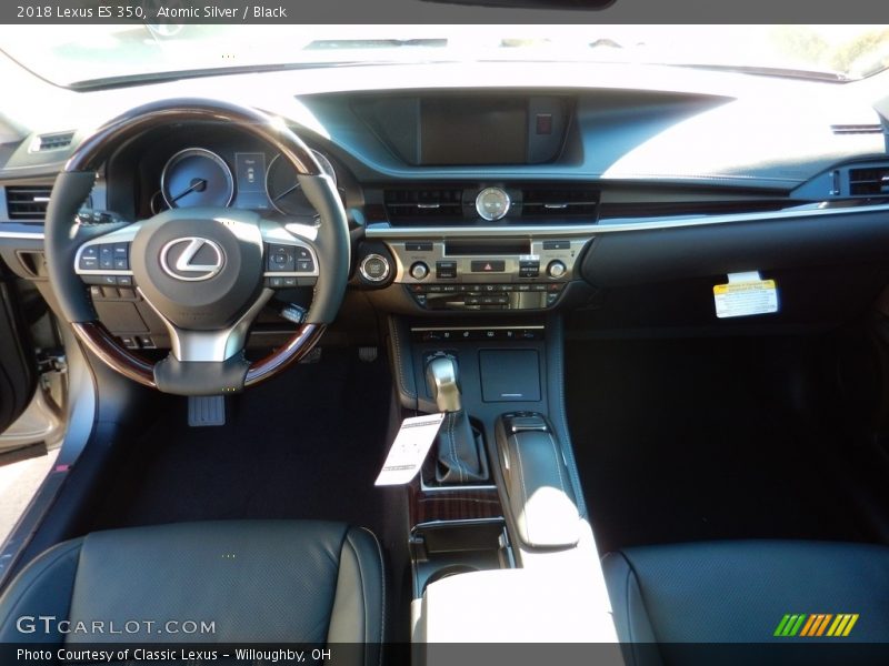 Atomic Silver / Black 2018 Lexus ES 350