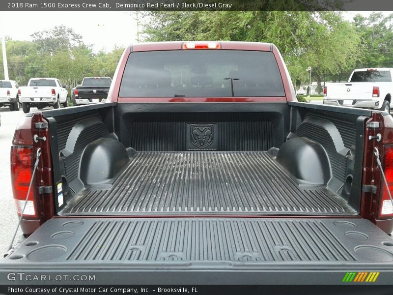 Delmonico Red Pearl / Black/Diesel Gray 2018 Ram 1500 Express Crew Cab