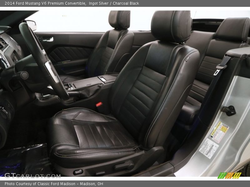 Ingot Silver / Charcoal Black 2014 Ford Mustang V6 Premium Convertible