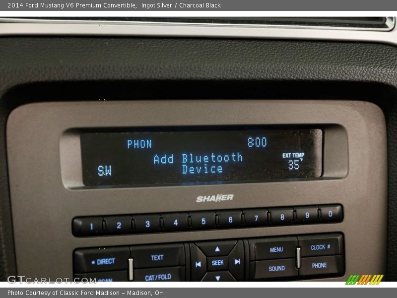 Ingot Silver / Charcoal Black 2014 Ford Mustang V6 Premium Convertible