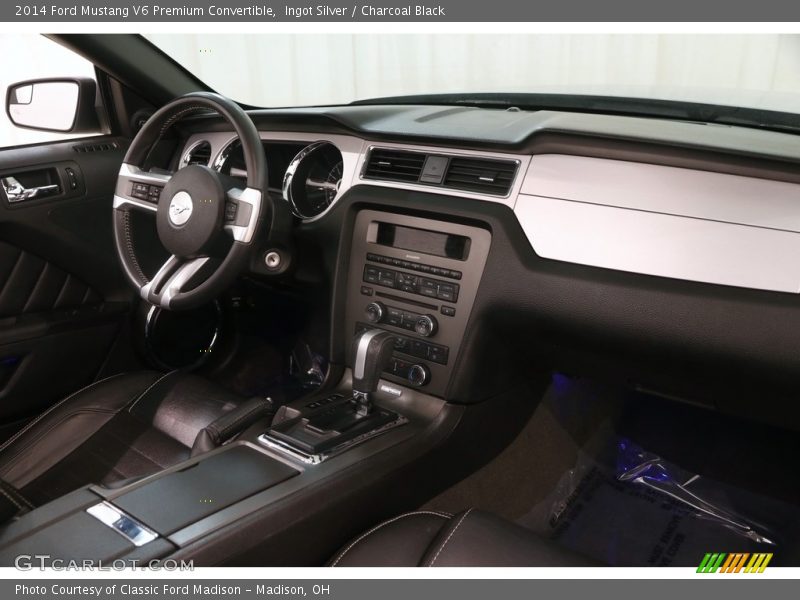 Ingot Silver / Charcoal Black 2014 Ford Mustang V6 Premium Convertible