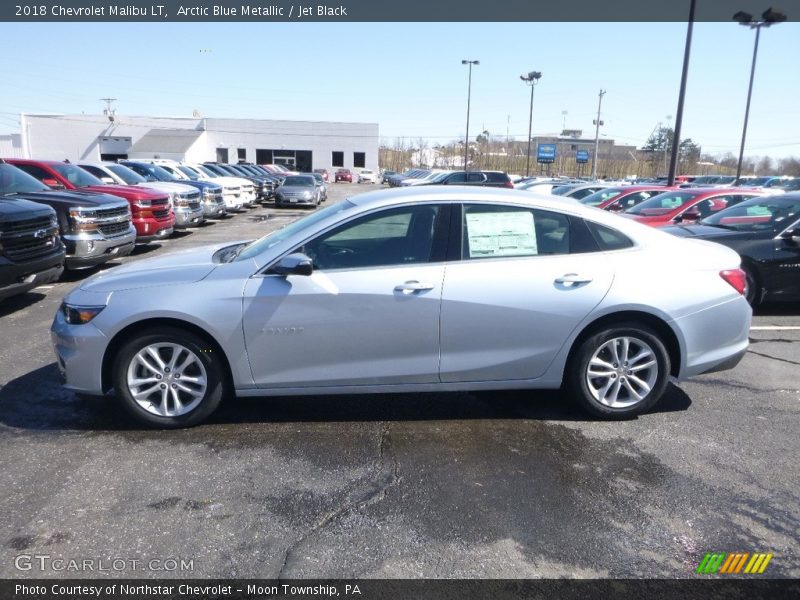 Arctic Blue Metallic / Jet Black 2018 Chevrolet Malibu LT