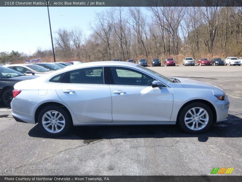 Arctic Blue Metallic / Jet Black 2018 Chevrolet Malibu LT