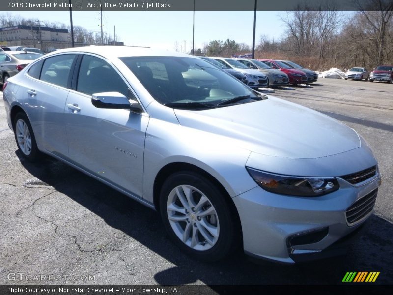 Arctic Blue Metallic / Jet Black 2018 Chevrolet Malibu LT
