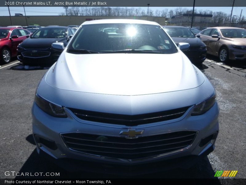Arctic Blue Metallic / Jet Black 2018 Chevrolet Malibu LT
