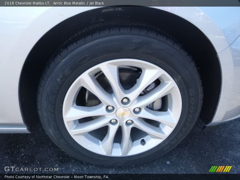 Arctic Blue Metallic / Jet Black 2018 Chevrolet Malibu LT