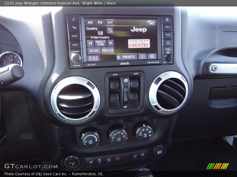 Bright White / Black 2016 Jeep Wrangler Unlimited Rubicon 4x4