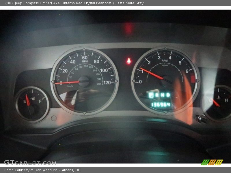 Inferno Red Crystal Pearlcoat / Pastel Slate Gray 2007 Jeep Compass Limited 4x4