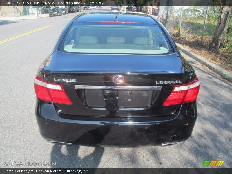 Obsidian Black / Light Gray 2008 Lexus LS 600h L Hybrid