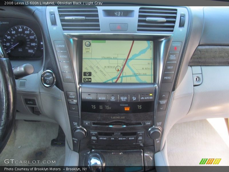 Obsidian Black / Light Gray 2008 Lexus LS 600h L Hybrid