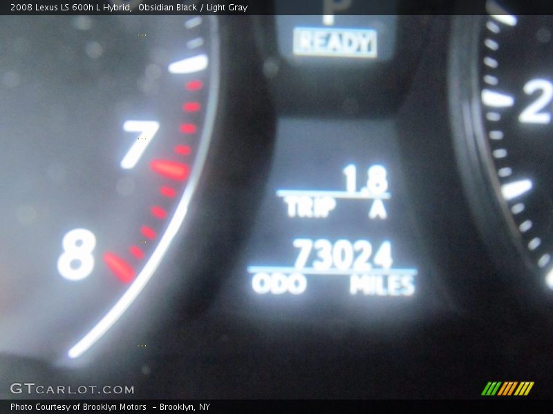 Obsidian Black / Light Gray 2008 Lexus LS 600h L Hybrid