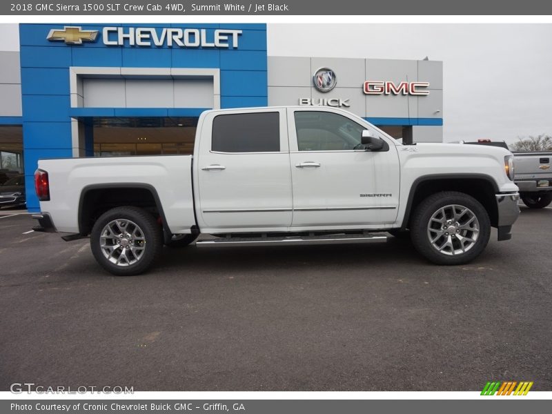 Summit White / Jet Black 2018 GMC Sierra 1500 SLT Crew Cab 4WD