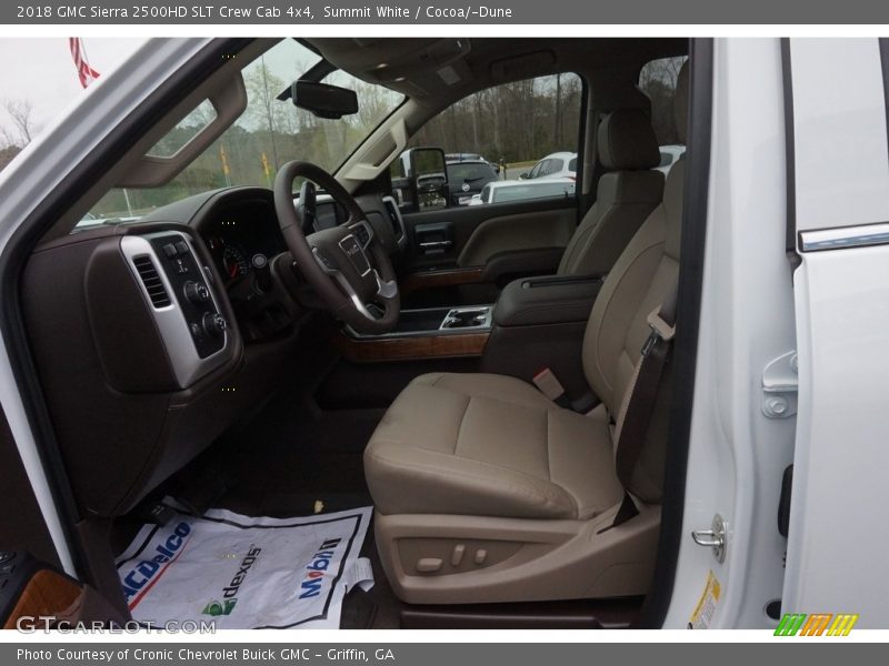Summit White / Cocoa/­Dune 2018 GMC Sierra 2500HD SLT Crew Cab 4x4