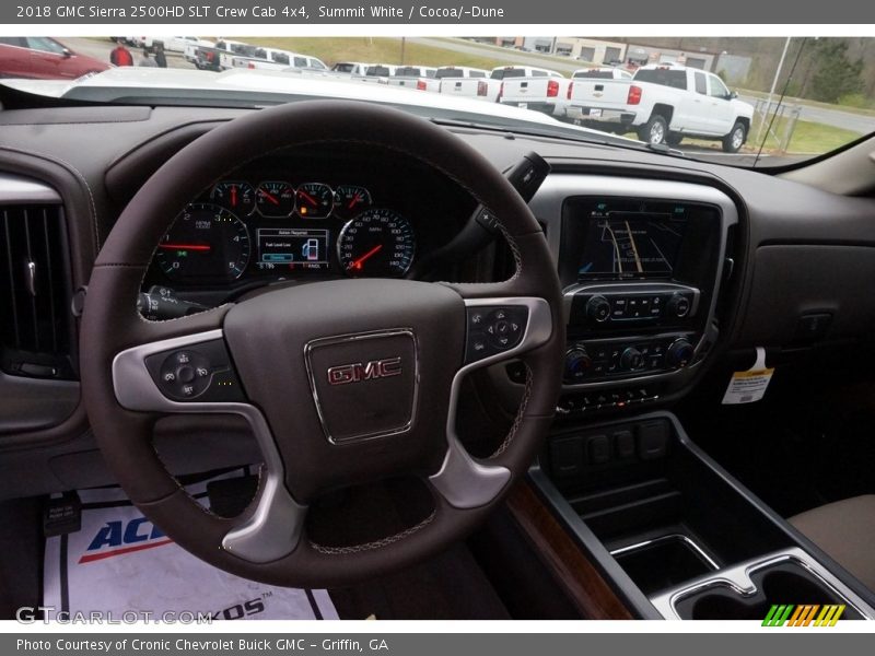 Summit White / Cocoa/­Dune 2018 GMC Sierra 2500HD SLT Crew Cab 4x4