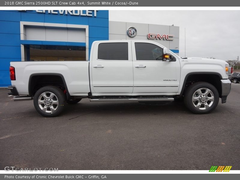 Summit White / Cocoa/­Dune 2018 GMC Sierra 2500HD SLT Crew Cab 4x4