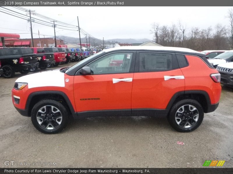 Spitfire Orange / Black/Ruby Red 2018 Jeep Compass Trailhawk 4x4