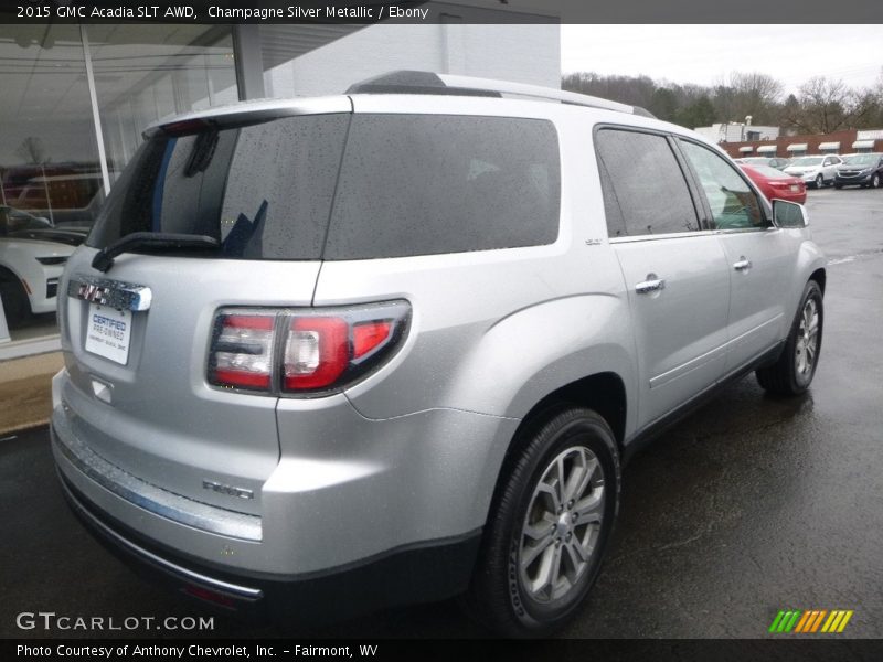 Champagne Silver Metallic / Ebony 2015 GMC Acadia SLT AWD