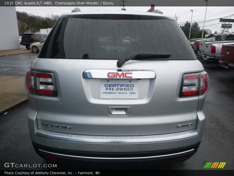 Champagne Silver Metallic / Ebony 2015 GMC Acadia SLT AWD