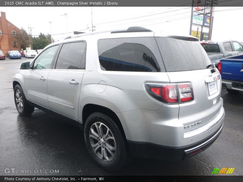 Champagne Silver Metallic / Ebony 2015 GMC Acadia SLT AWD