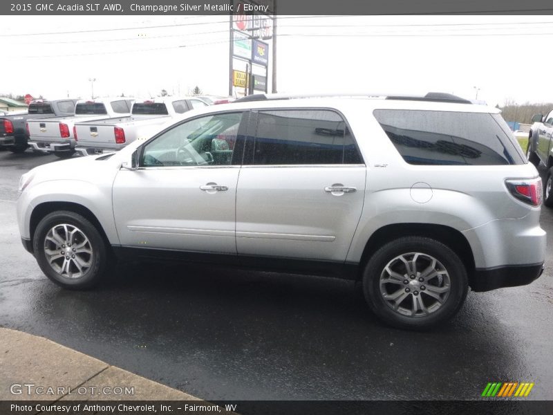 Champagne Silver Metallic / Ebony 2015 GMC Acadia SLT AWD