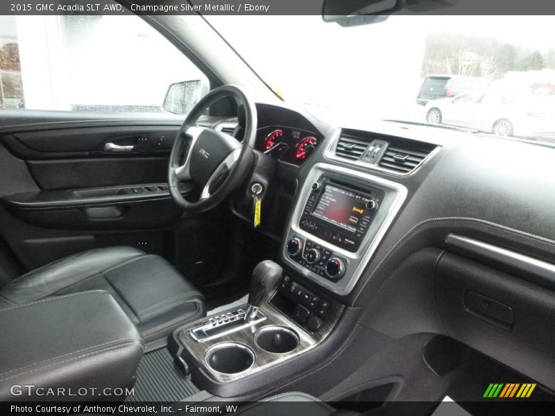 Champagne Silver Metallic / Ebony 2015 GMC Acadia SLT AWD