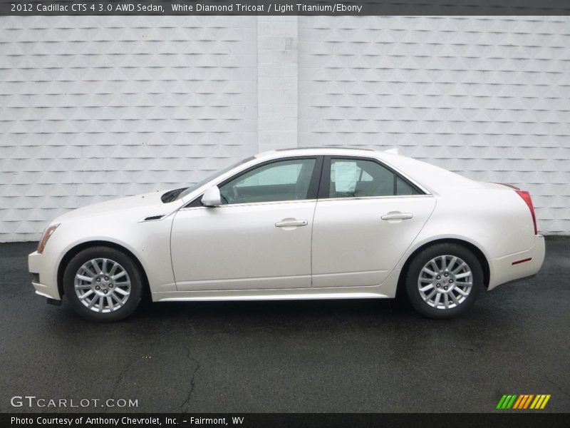 White Diamond Tricoat / Light Titanium/Ebony 2012 Cadillac CTS 4 3.0 AWD Sedan