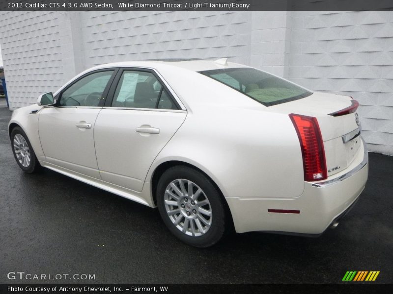 White Diamond Tricoat / Light Titanium/Ebony 2012 Cadillac CTS 4 3.0 AWD Sedan