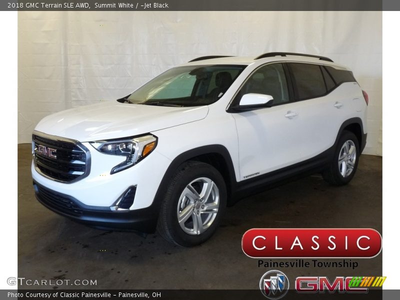 Summit White / ­Jet Black 2018 GMC Terrain SLE AWD