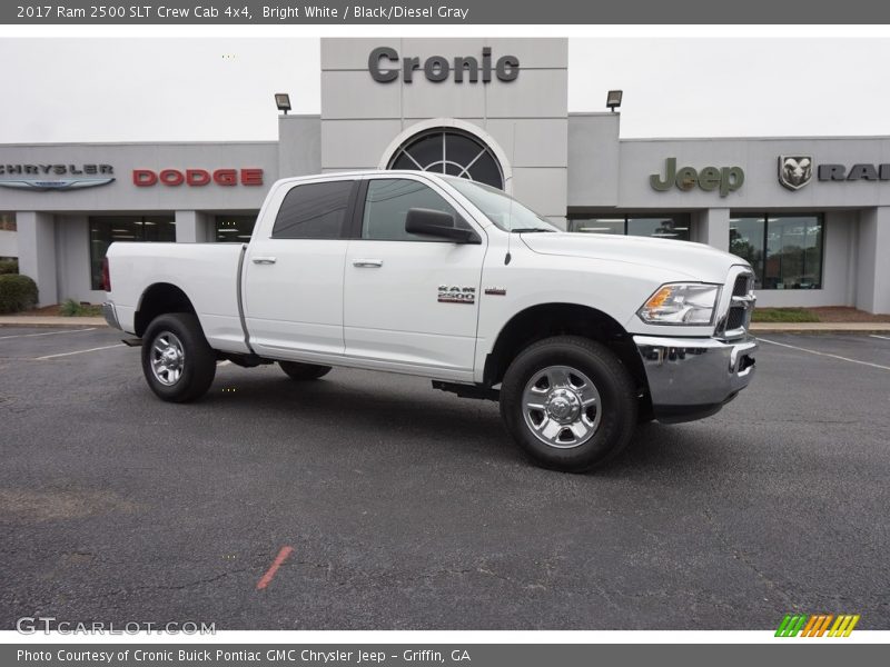 Bright White / Black/Diesel Gray 2017 Ram 2500 SLT Crew Cab 4x4