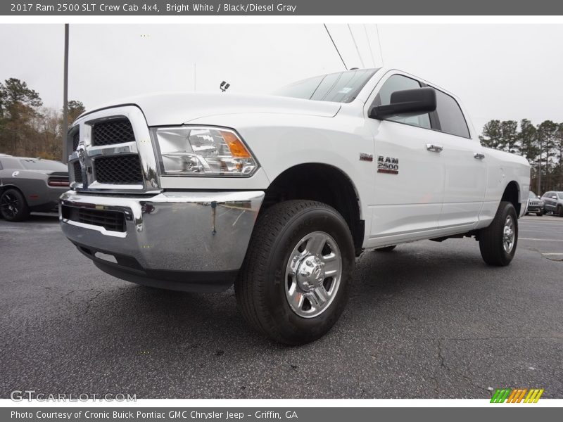 Bright White / Black/Diesel Gray 2017 Ram 2500 SLT Crew Cab 4x4