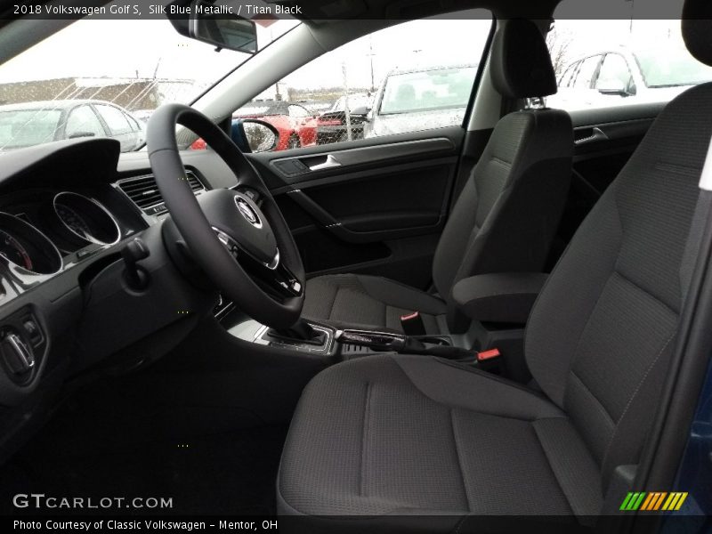 Silk Blue Metallic / Titan Black 2018 Volkswagen Golf S