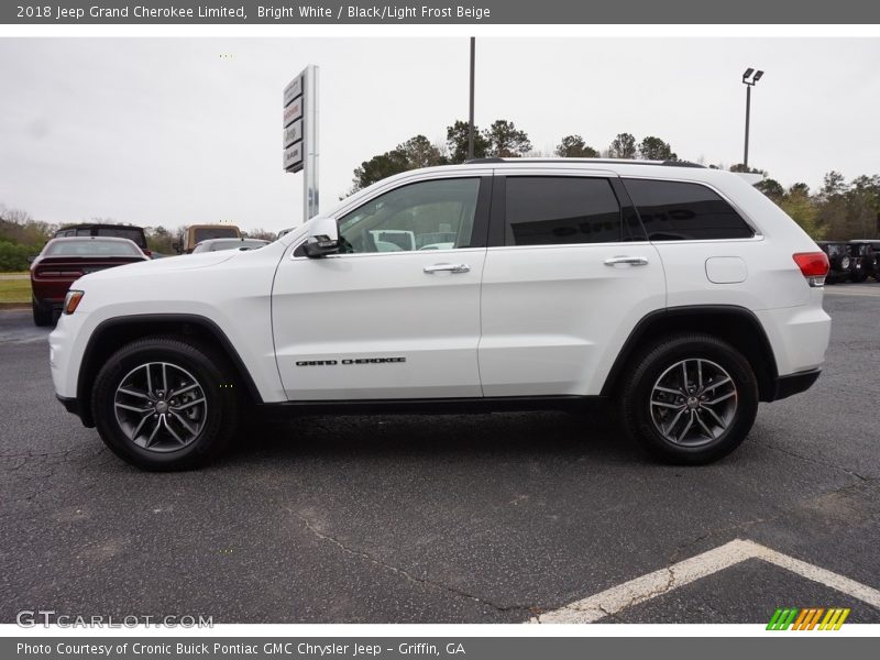 Bright White / Black/Light Frost Beige 2018 Jeep Grand Cherokee Limited