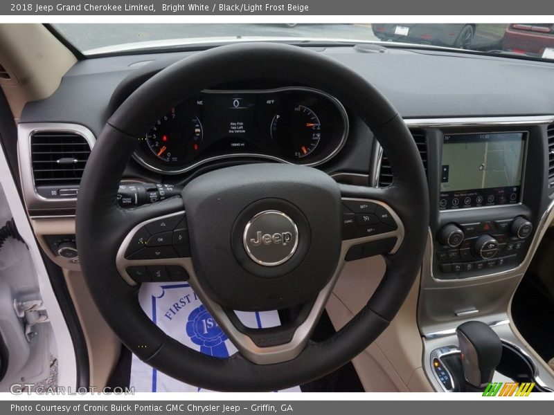 Bright White / Black/Light Frost Beige 2018 Jeep Grand Cherokee Limited