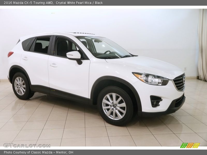 Crystal White Pearl Mica / Black 2016 Mazda CX-5 Touring AWD