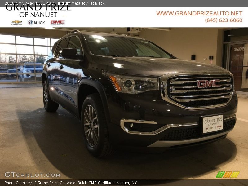 Iridium Metallic / Jet Black 2018 GMC Acadia SLE AWD