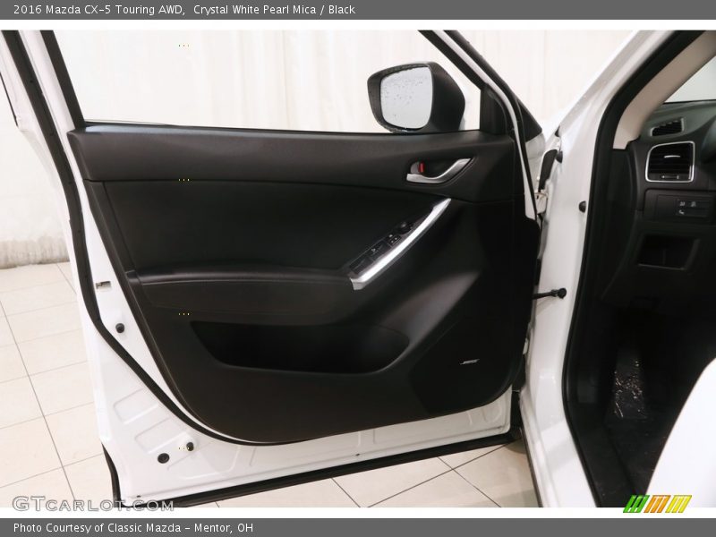 Crystal White Pearl Mica / Black 2016 Mazda CX-5 Touring AWD