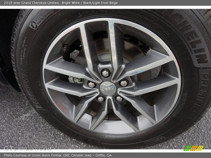 Bright White / Black/Light Frost Beige 2018 Jeep Grand Cherokee Limited
