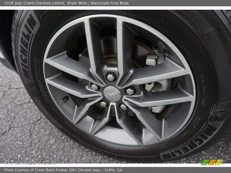 Bright White / Black/Light Frost Beige 2018 Jeep Grand Cherokee Limited