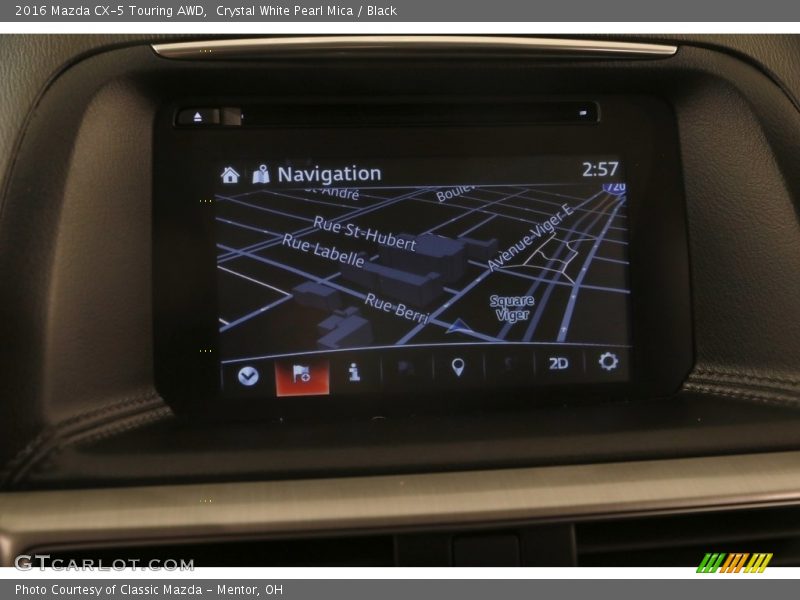 Crystal White Pearl Mica / Black 2016 Mazda CX-5 Touring AWD