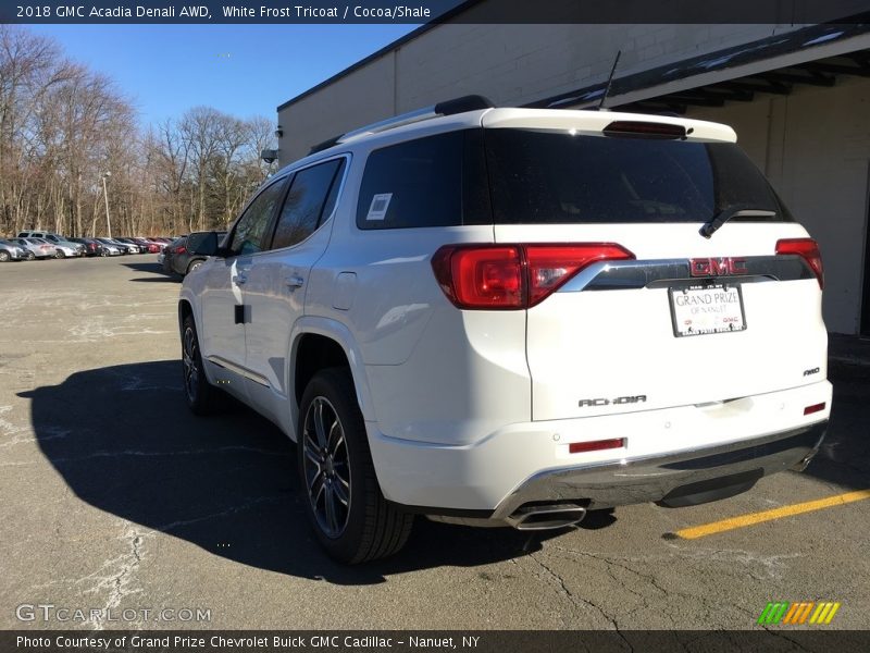 White Frost Tricoat / Cocoa/Shale 2018 GMC Acadia Denali AWD