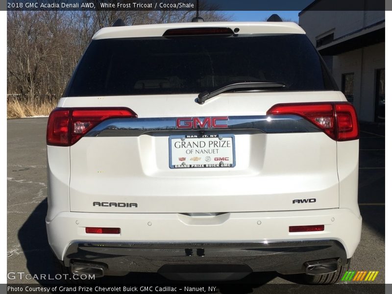 White Frost Tricoat / Cocoa/Shale 2018 GMC Acadia Denali AWD